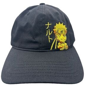 Naruto Baseball Cap Mens One Size Black Embroidered Anime Dad Hat Streetwear